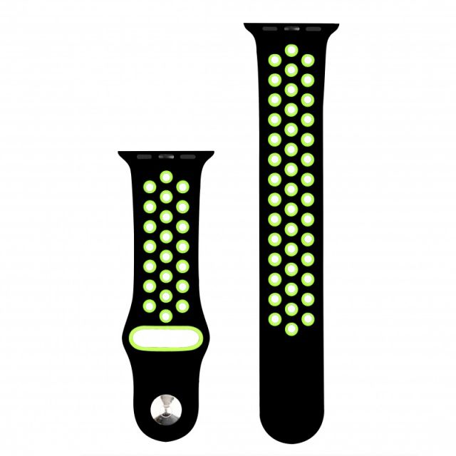Řemínek Rhinotech Sport Strap for Apple Watch 38 / 40mm Black/Green