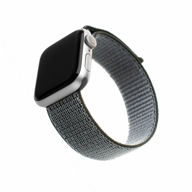 Nylonový řemínek FIXED Nylon Strap pro Apple Watch 42/44/45mm, olivový