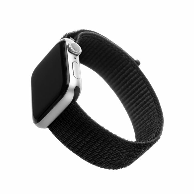 Nylonový řemínek FIXED Nylon Strap pro Apple Watch 38/40/41 mm, černý