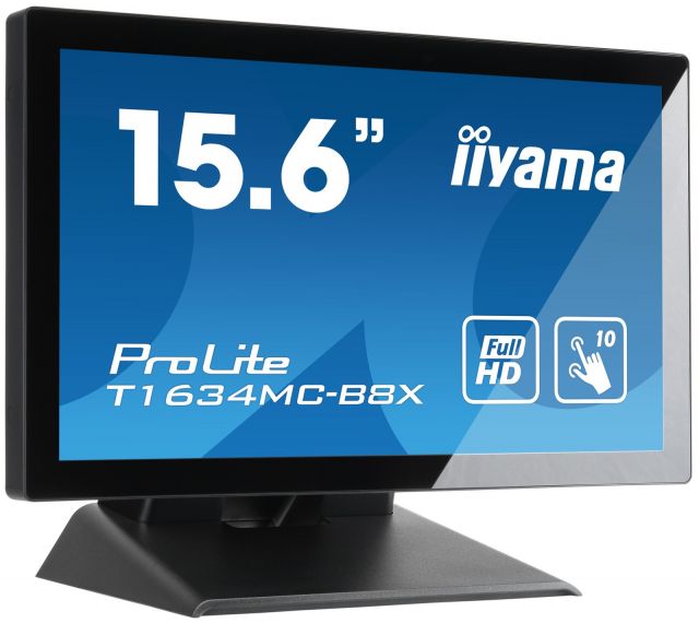15,6" monitor Full HD w technologii pojemnościowej z 10 punktami dotykowymi, panelem IPS edge-to-edge i funkcją touch-throug