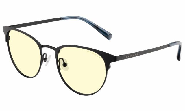 GUNNAR kancelářské brýle APEX / obroučky v barvě ONYX / jantarová skla