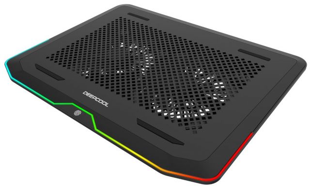 DEEPCOOL chladič notebooku N80 RGB / do 17" / 2x140mm fan / RGB podsvícení / 2xUSB 3.0