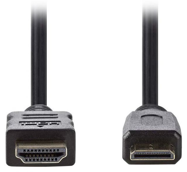 NEDIS High Speed HDMI kabel s ethernetem/ konektory HDMI – HDMI mini/ 4K/ černý/ 5m