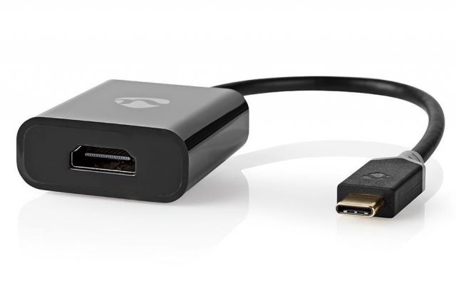 NEDIS kabel USB-C™ s adaptérem/ USB-C™ zástrčka – HDMI™ zásuvka/ Antracit/ box/ 20cm