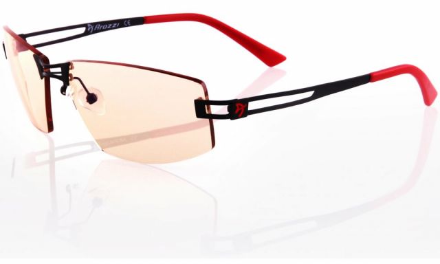 AROZZI herní brýle VISIONE VX-600 Red/ černočervené obroučky/ jantarová skla