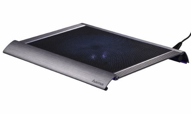 HAMA chladící stojan pro notebook Titan/ do 17,3"/ USB/ LED podsvícení/ titanově šedý