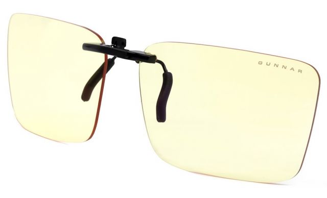 GUNNAR kancelářské brýle CLIP-ON / bez obrouček - klip na brýle / jantárová skla NATURAL