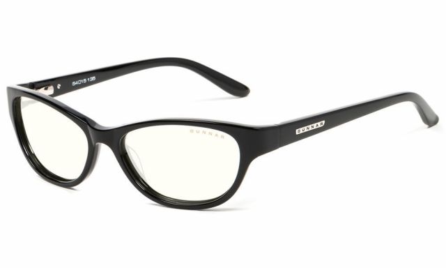 GUNNAR kancelářské dioptrické brýle JEWEL READER / obroučky v barvě ONYX / čirá skla / dioptrie +1,5