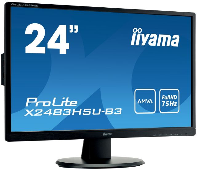 Monitor iiyama ProLite X2483HSU-B3 24" FLICKER FREE FULL HD LED