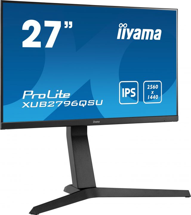 Iiyama ProLite XUB2796QSU-B1 27 "WQHD monitor, IPS, 1ms, 75Hz, HDMI, DP, FlickerFree, Black Tuner