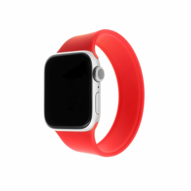Elastický silikonový řemínek FIXED Silicone Strap pro Apple Watch 38/40/41mm, velikost L, červený