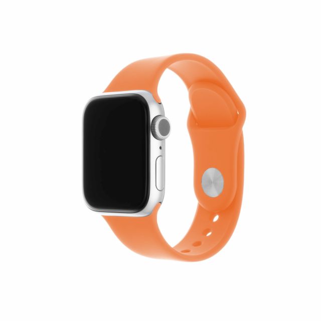 Set silikonových řemínků FIXED Silicone Strap pro Apple Watch 38/40/41 mm, oranžový