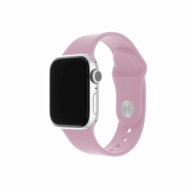 Set silikonových řemínků FIXED Silicone Strap pro Apple Watch 38/40/41 mm, světle růžový