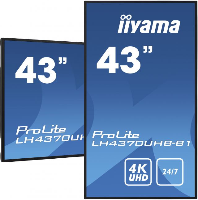 Profesionální monitor iiyama LH4370UHB-B1 55" Digital Signage 4K UHD, vysoká jasnost 700cd/m² a časem práce 24/7