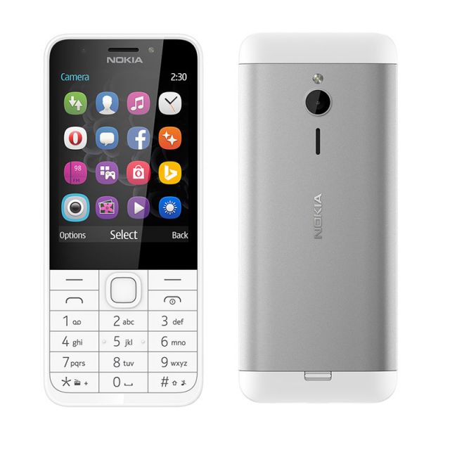 Nokia 230 Dual SIM 2,8"/16MB RAM/2Mpx/ bílá/stíbrná