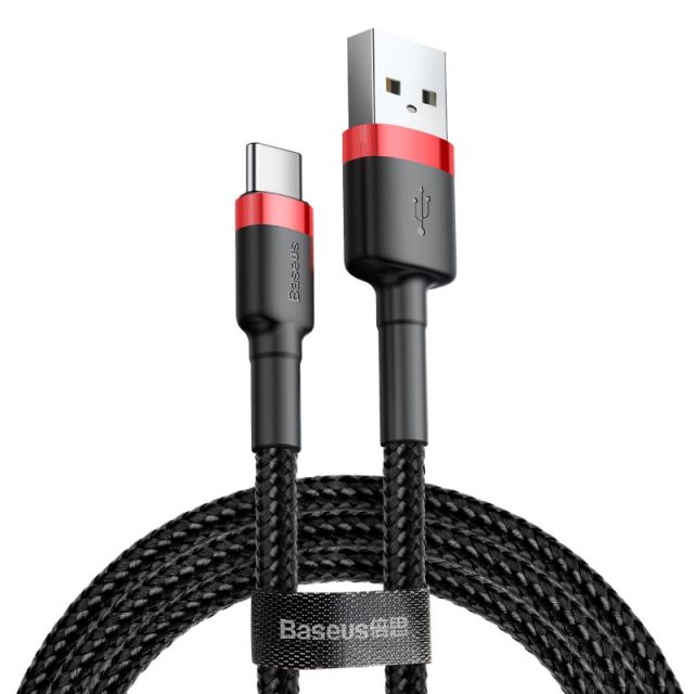 Baseus Cafule Cable USB for Type-C 3A 1M Red + Black