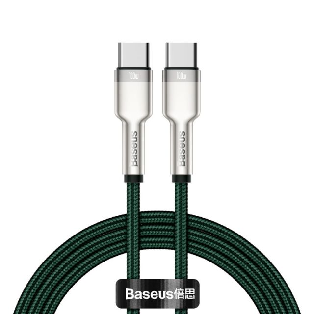Baseus Cafule Series Metal Data Cable Type-C/Type-C 100W 1m Green
