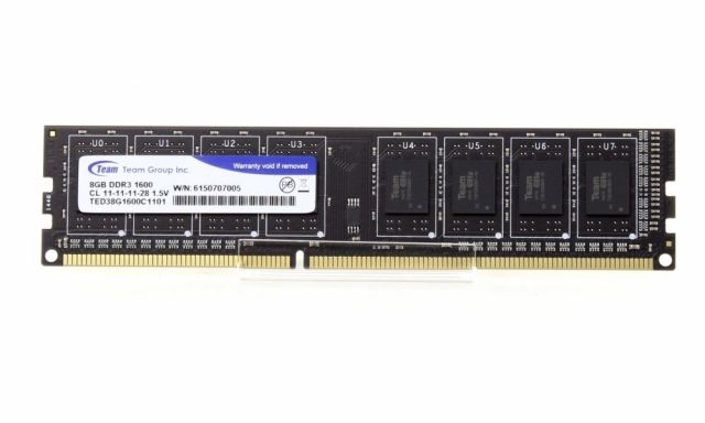 POUŽITÉ - OPRAVENÉ - TEAM RAM DDR3 8GB 1600MHz Elite (11-11-11-28)