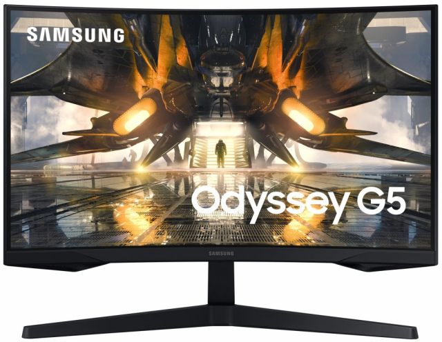 Samsung Odyssey G55A/ 27"/ prohnutý/ 2560x1440/ VA/ 1ms/ 300 cd/m2/ DP/ HDMI/ sluchátkový port/ VESA/ černý