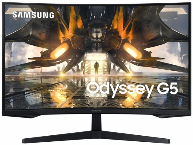 Samsung Odyssey G55A/ 32"/ prohnutý/ 2560x1440/ VA/ 1ms/ 300 cd/m2/ DP/ HDMI/ sluchátkový port/ VESA/ černý