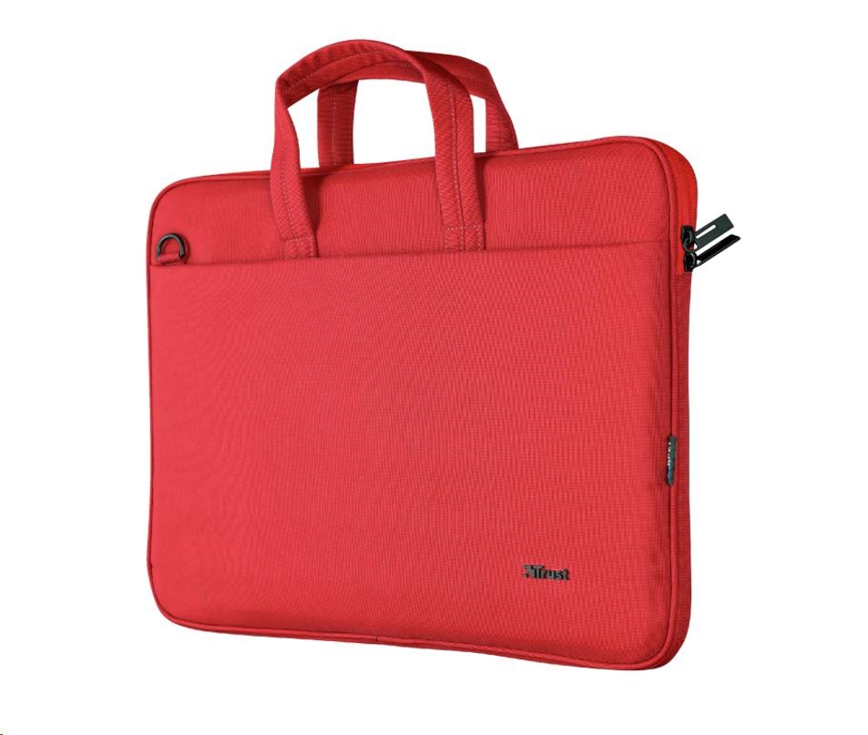 Brašna TRUST Pouzdna notebook 16" Bologna Slim Laptop Bag Eco, červenáro 