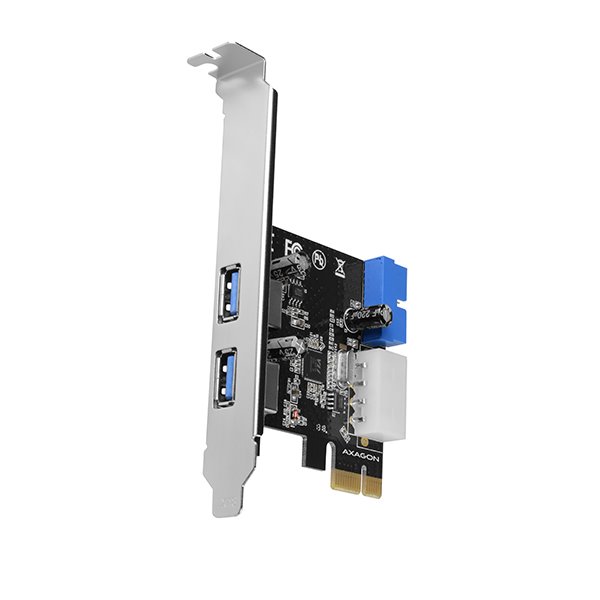 AXAGON řadič do PCIe pro 2x USB-A a 1x interní 19-pin USB 3.2 Gen1 port / PCEU-232VL / UASP / vč. LP