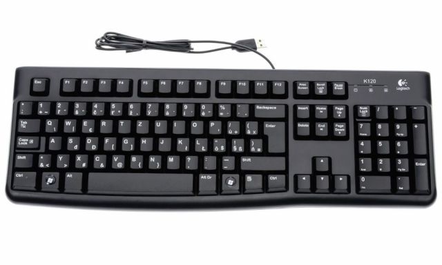Logitech klávesnice K120/ Drátová/ USB/ CZ/ Černá