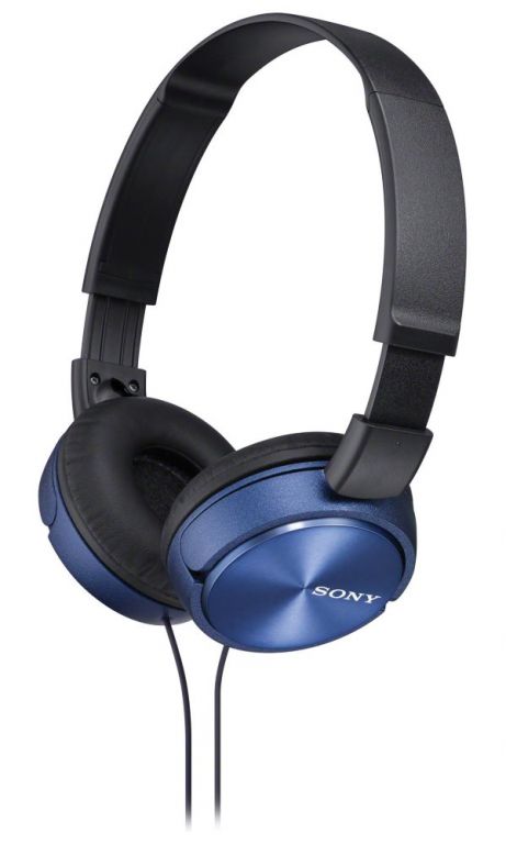 SONY sluchátka náhlavní MDRZX310L/ drátová/ 3,5mm jack/ citlivost 98 dB/mW/ modrá