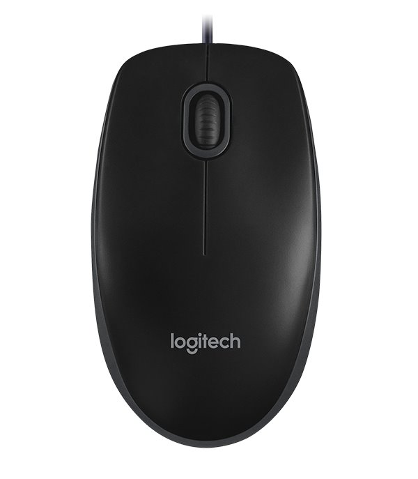 Logitech myš B100/ Drátová/ Optická/ 800dpi/ USB/ černá