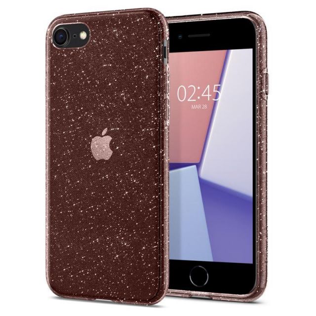Ochranný kryt Spigen Liquid Crystal Glitter pro Apple iPhone 7/8/SE (2020/2022) transparentní