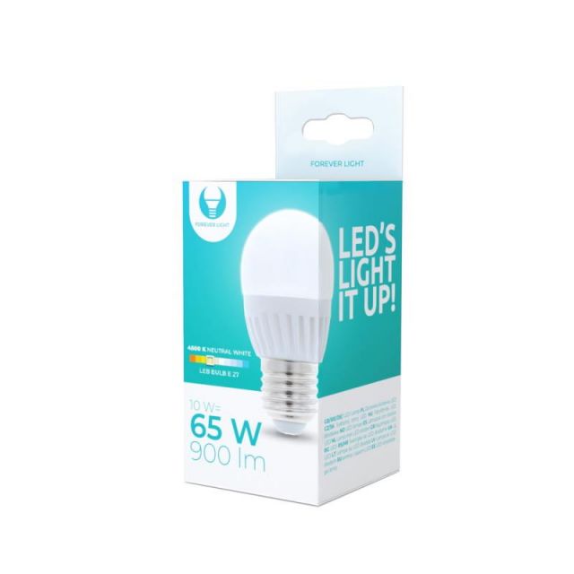 LED žárovka Forever G45 E27 10W neutrální bílá (4500K)