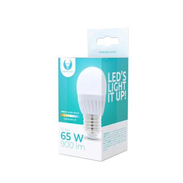 LED žárovka Forever G45 E27 10W teplá bílá (3000K)