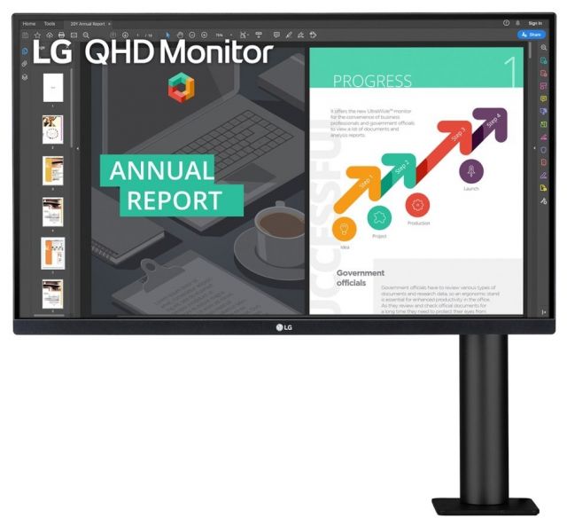 POŠKOZENÝ OBAL - LG monitor IPS 27QN880 27" / 2560x1440 / 350cd/m2 / 5ms / DP / 2xHDMI / USB-C / repro