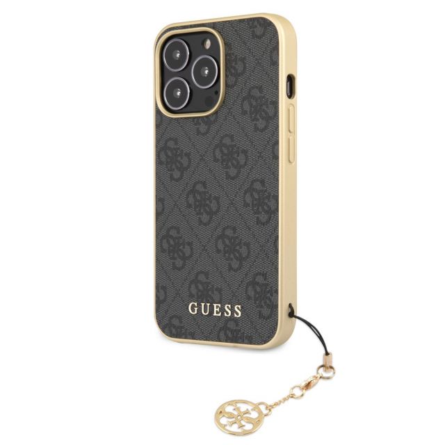 Guess 4G Charms Zadní Kryt pro iPhone 13 Pro Max Grey