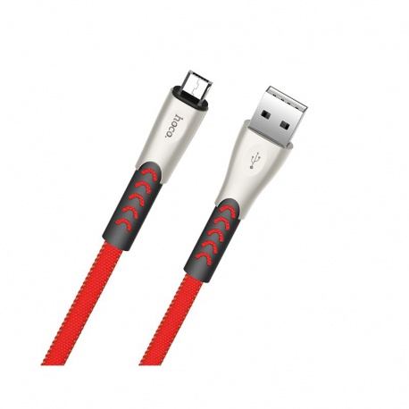 Hoco Superior Speed Charging Data Cable for Micro USB 1.2m Red