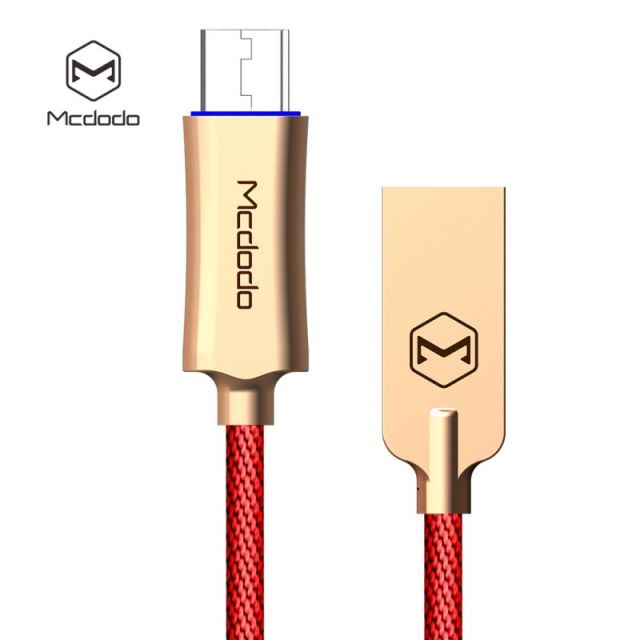 Mcdodo Knight Series Auto Disconnect USB AM To Micro USB Data Cable with QC (1 m) Red
