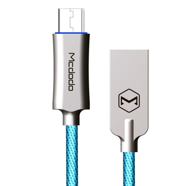 Mcdodo Knight Series Auto Disconnect USB AM To Micro USB Data Cable with QC (1,5 m) Blue