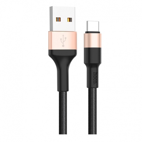 Hoco Xpress Charging Data Cable Type-C 1m Black-Gold
