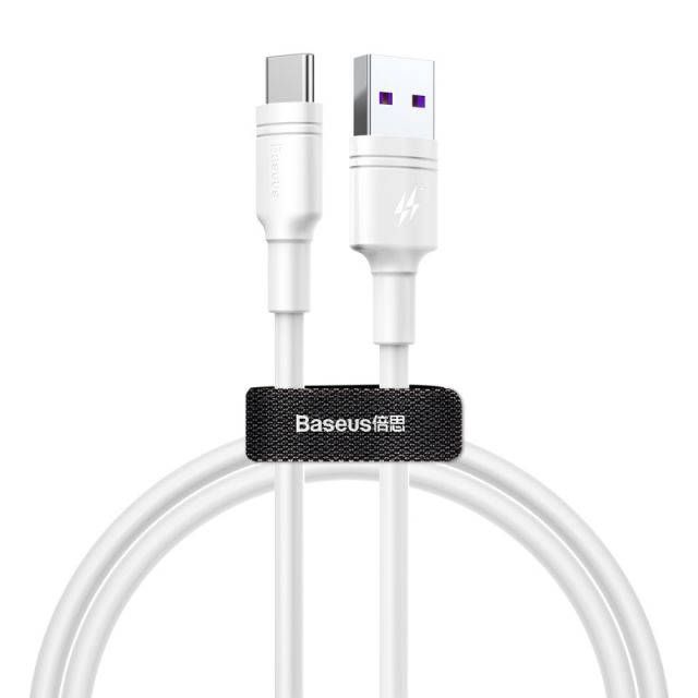 Baseus Double-Ring Quick Charge Cable USB for Type-C 5A 1M White
