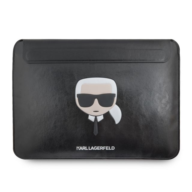 Karl Lagerfeld Head Embossed Computer Sleeve 16" Black