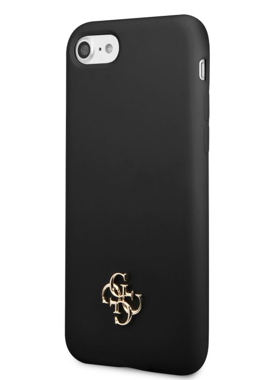 Guess 4G Silicone Metal Logo Zadní Kryt pro iPhone 7/8/SE2020/SE2022 Black