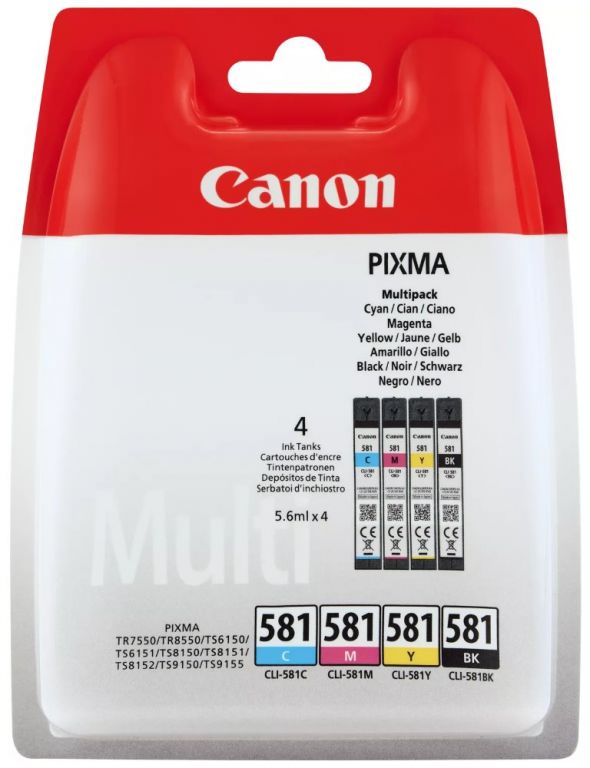 Canon multipack inkoustových náplní CLI-581 C/M/Y/BK MULTI BL