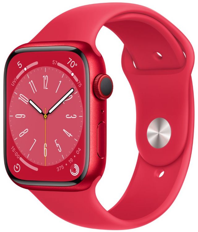 Apple Watch Series 8 GPS + Cellular 45mm (PRODUCT)RED Aluminium Case with (PRODUCT)RED Sport Band - Regular