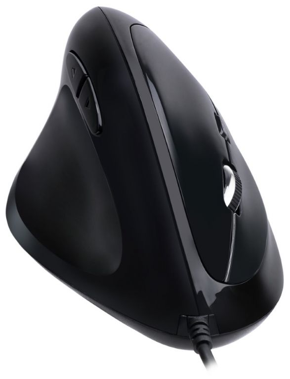Adesso iMouse E7 /pro leváky/ drátová herní myš/ vertikální ergo/ optická/ programovatelná/ nastavení hmotnosti/ 400-640