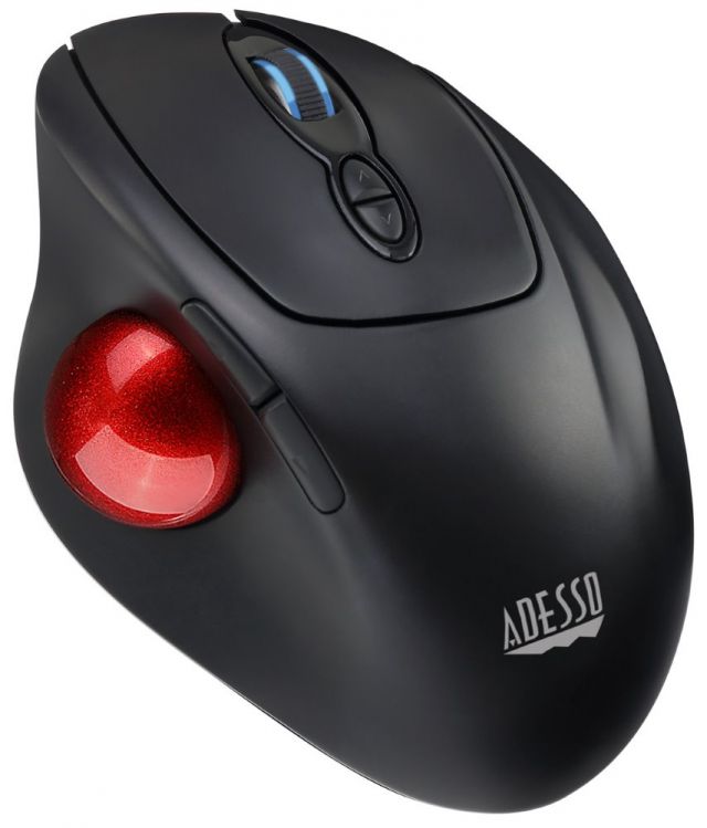 Adesso iMouse T30/ bezdrátová trackball myš 2,4GHz/ 1,25" trackball/ programovatelná/ optická/ 400-4800DPI/ USB/ černá