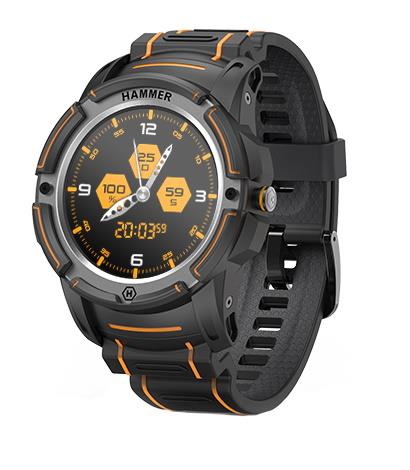 Chytré hodinky Hammer Watch oranžovo-černé