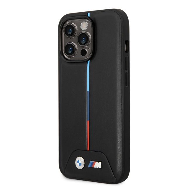 BMW M Tricolor Stripe Zadní Kryt pro iPhone 14 Pro Max Black