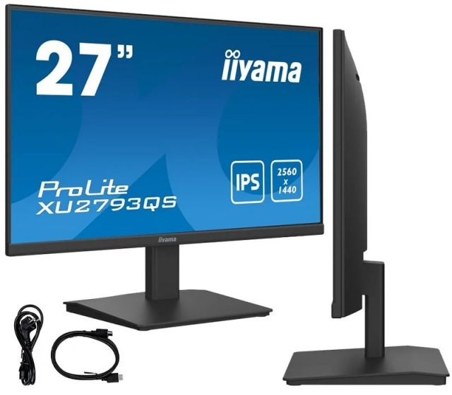 iiyama ProLite XU2793QS-B1 27" monitor IPS, WQHD, 1ms, 75Hz, 2xHDMI, 1xDP