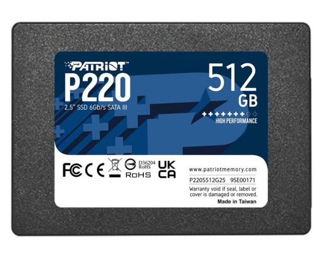 PATRIOT P220 512GB SSD / Interní / 2,5" / SATA 6Gb/s /