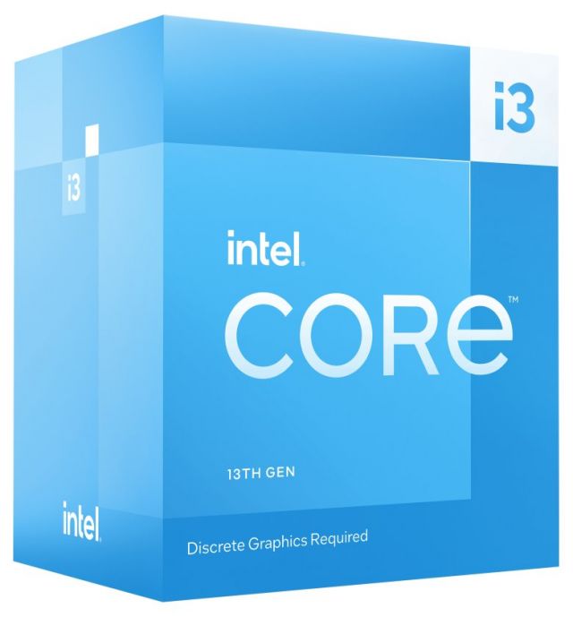 INTEL Core i3-13100F / Raptor Lake / LGA1700 / max. 4,5GHz / 4C/8T / 12MB / 58W TDP / bez VGA / BOX